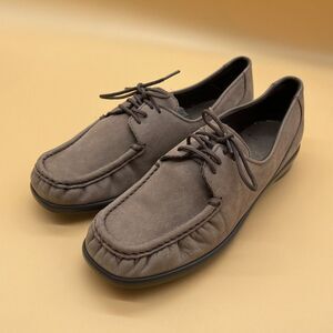SAS Petra Lace Up Oxford Shoes‎ Comfort Moccasin Women's 7.5 N Suede Taupe